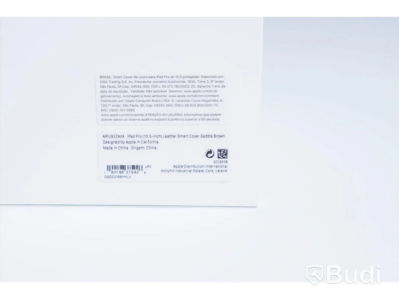 iPad Pro skydd, Apple Leather Smart Cover 10,5-tum. Brun. Ny.