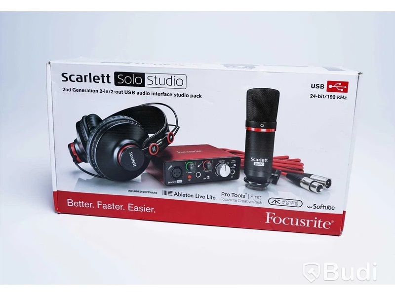 Inspelningskit - Scarlett Solo Studio (2nd Gen), Focusrite. Ny, Obruten förpackning.