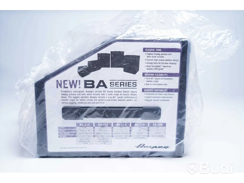 Basförstärkare, Ampeg BA-108. Ny, Obruten förpackning.
