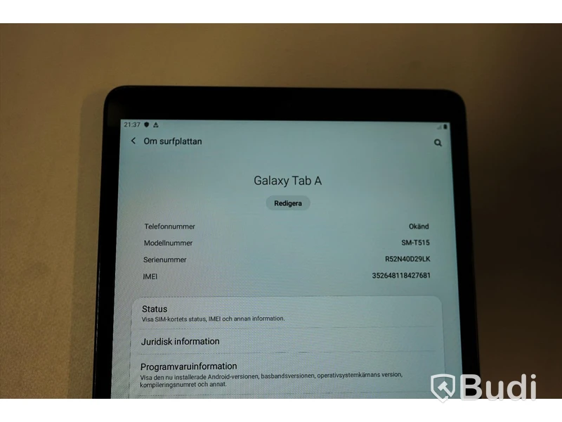Galaxy Tab A - SM-T515, 10.1", svart, Samsung.