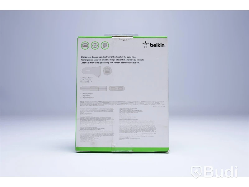 Laddare Bil, Road RockStar, Belkin. Ny, Obruten förpackning.