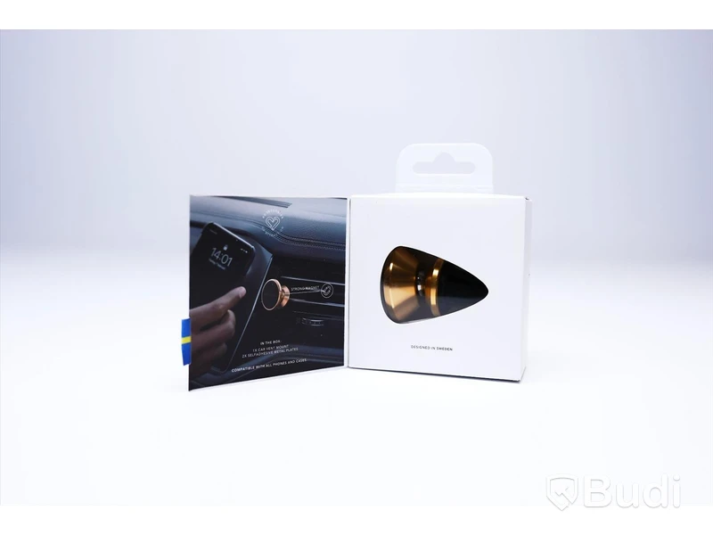 Mobilhållare för bil - 3 st, guld, Ideal of Sweden. Ny, Obruten förpackning.