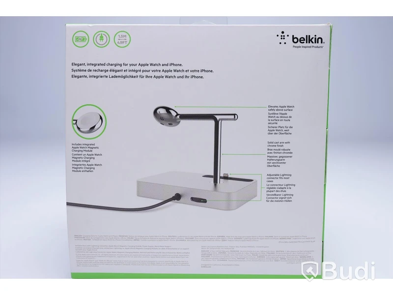 Charge Dock for Apple Watch + iPhone, Belkin. Ny, Obruten förpackning.
