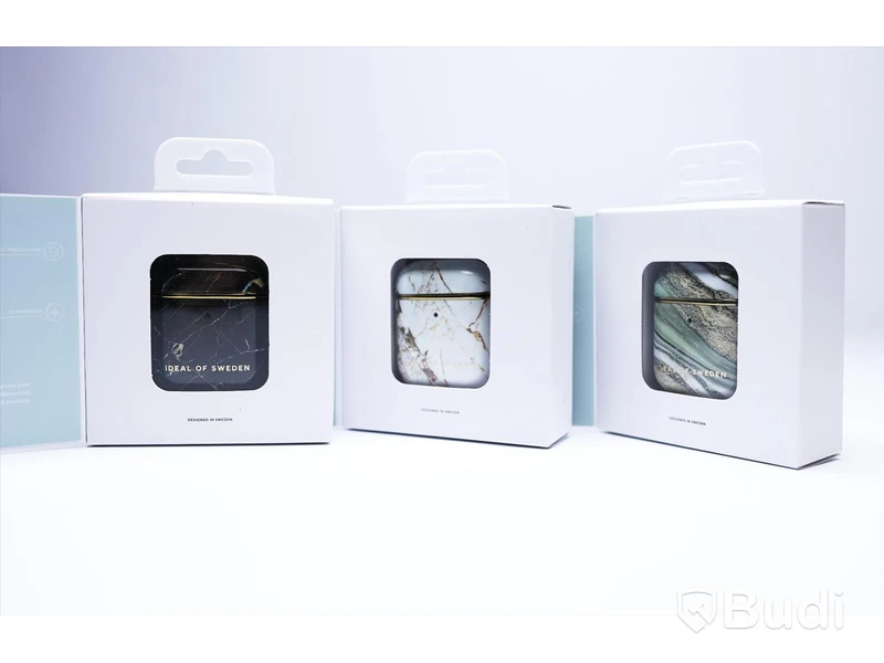 Airpod-fodral - 3 st, passar 1:st och 2:nd gen, vit, grön och svart, Ideal of Sweden. Ny, Obruten förpackning.