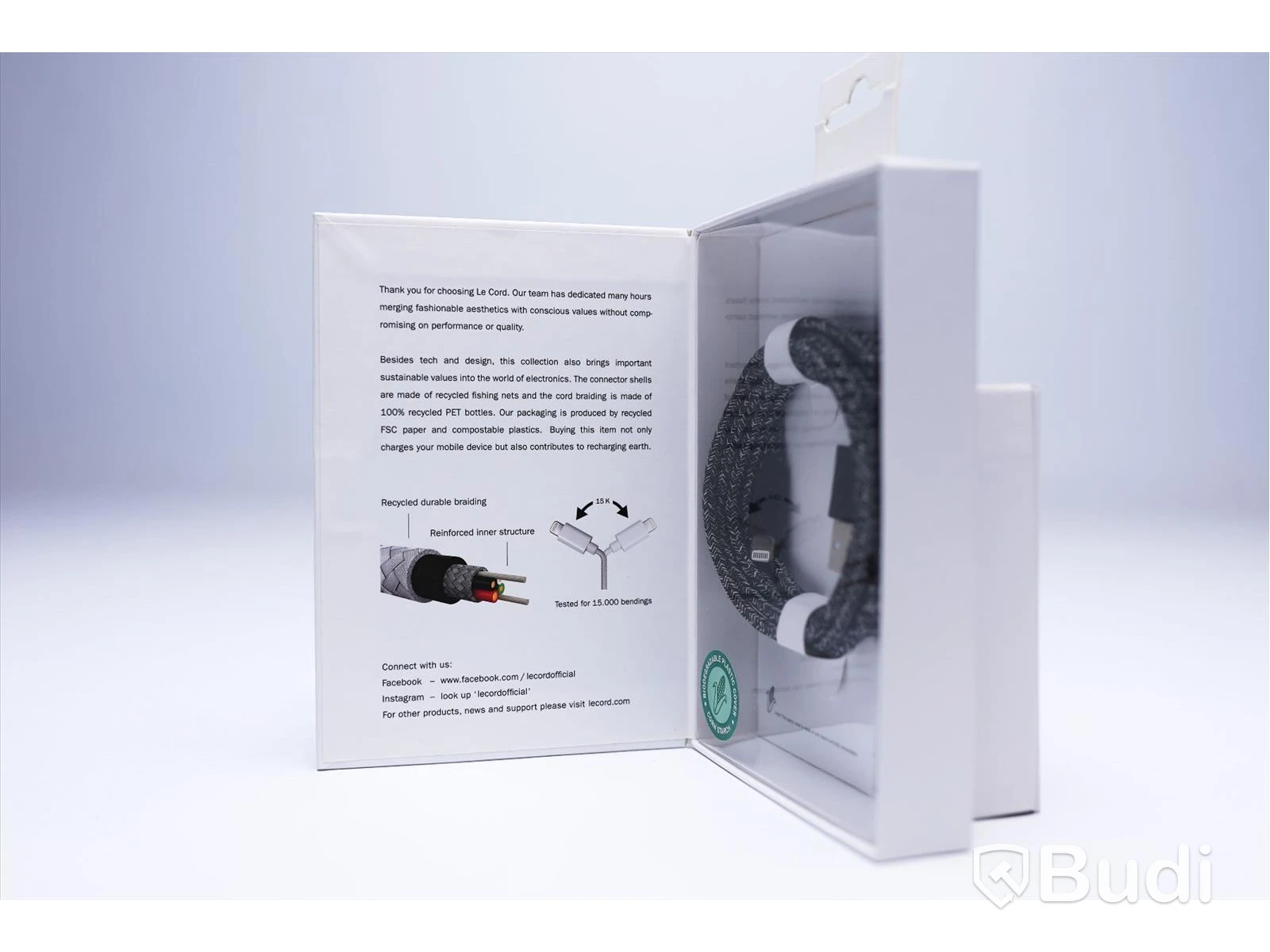 Kabel USB-Lightning - 3 st, svart, Le Cord. Ny, Obruten förpackning.