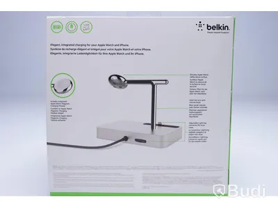 Charge Dock for Apple Watch + iPhone, Belkin. Ny, Obruten förpackning.