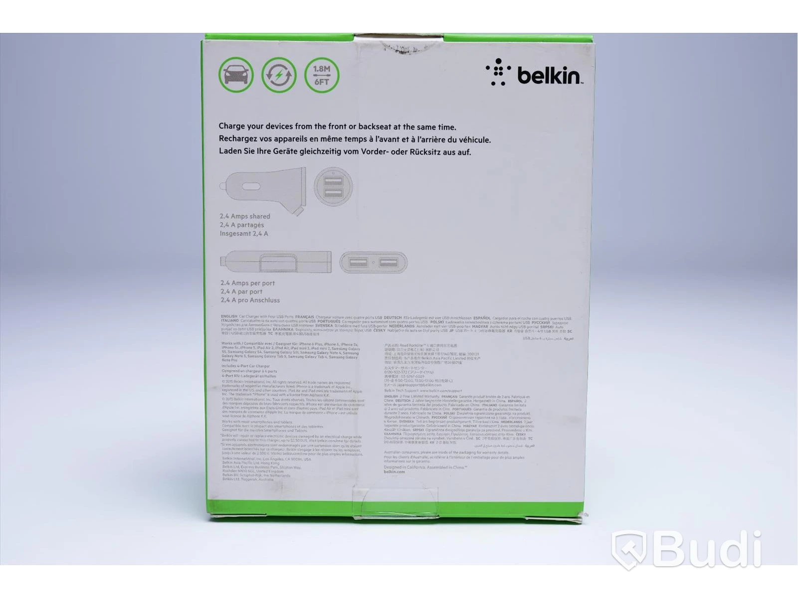 Laddare Bil, Road RockStar, Belkin. Ny, Obruten förpackning.