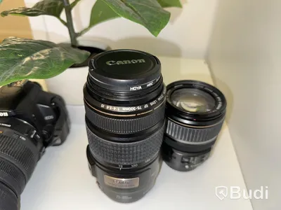 Kamera Canon 450D inkl. 3 objektiv och väska