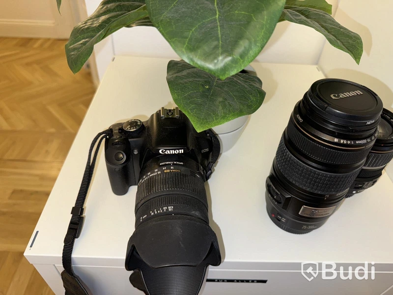 Kamera Canon 450D inkl. 3 objektiv och väska
