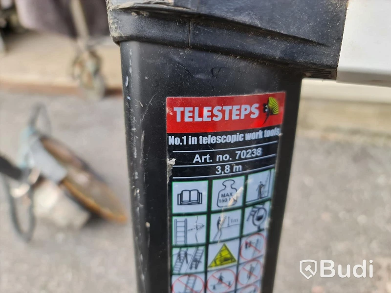 2st Teleskåp stegar längd 3,8m ZARGES & TELESTEP