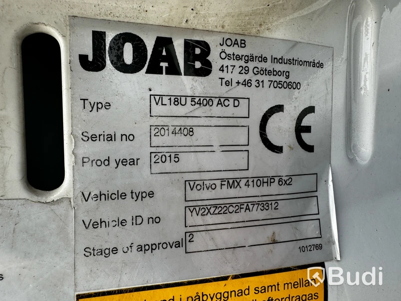 Liftdumper VOLVO FMX 6X2 -2015 | JOAB - EXPORT