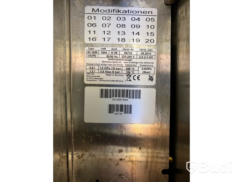 Kaffemaskin WMF 1400, reservdelsobjekt