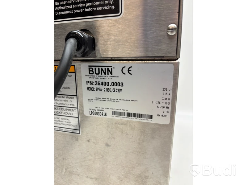 Kaffekvarn Bunn, FPGA-2 DBC, reparationsobjekt