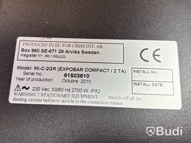 Espressomaskin Expobar Compact 2 gruppers