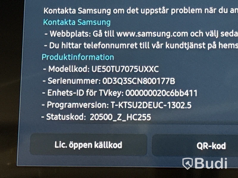 50” TV Samsung UE50TU7075UXXC