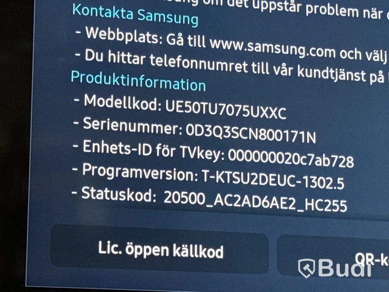 50” TV Samsung UE50TU7075UXXC