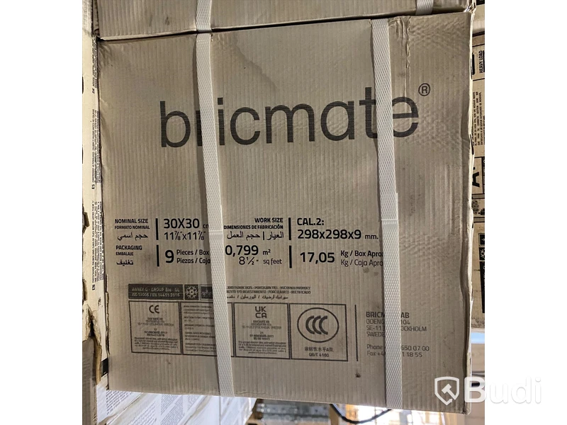 16 kvm Kakel Bricmate J33 NORRVANGE LIGHT GREY 30x30 cm
