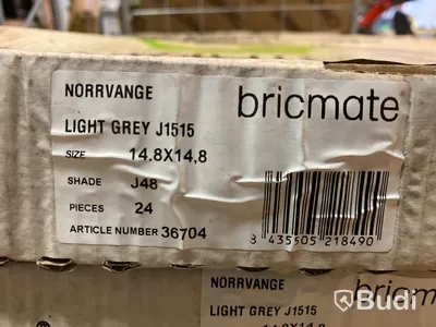 5,5 kvm Kakel Bricmate J1515 NORRVANGE LIGHT GREY 15x15 cm