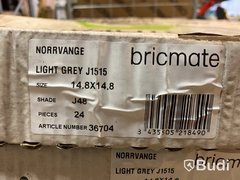 5,5 kvm Kakel Bricmate J1515 NORRVANGE LIGHT GREY 15x15 cm