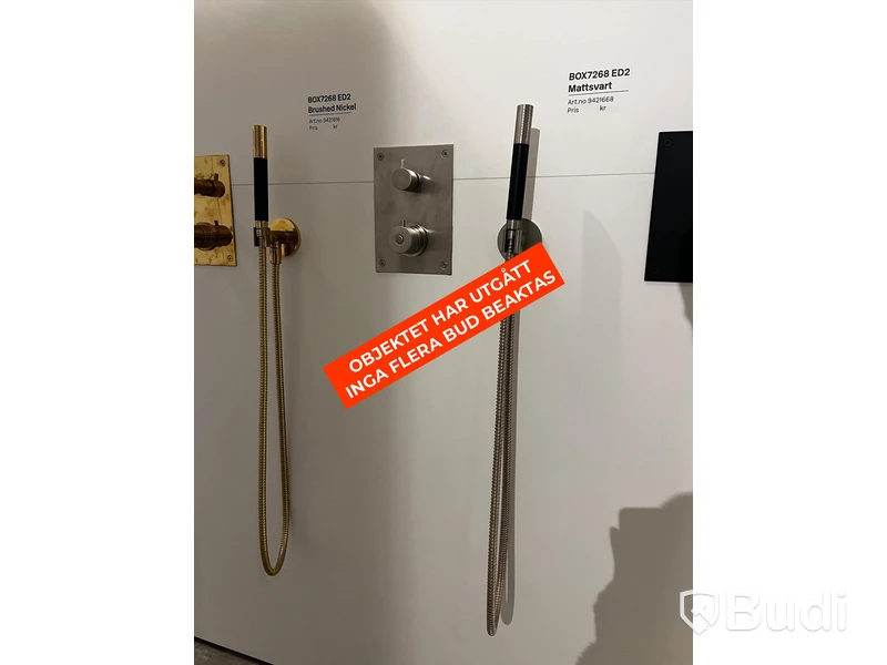 Tapwell BOX inbyggnadsdusch brushed nickel (Obs! Behöver kompletteras med delar)