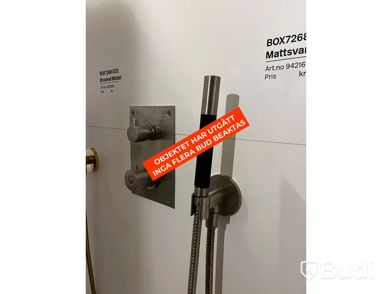 Tapwell BOX inbyggnadsdusch brushed nickel (Obs! Behöver kompletteras med delar)