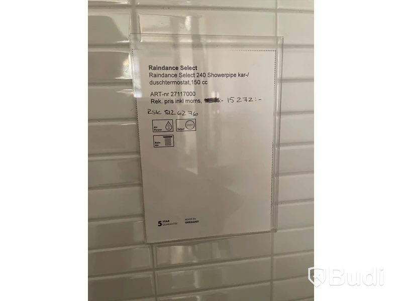 Duschpaket hansgrohe Raindance select Obs! Fd. utställningsex. Nypris ca 15000 kr