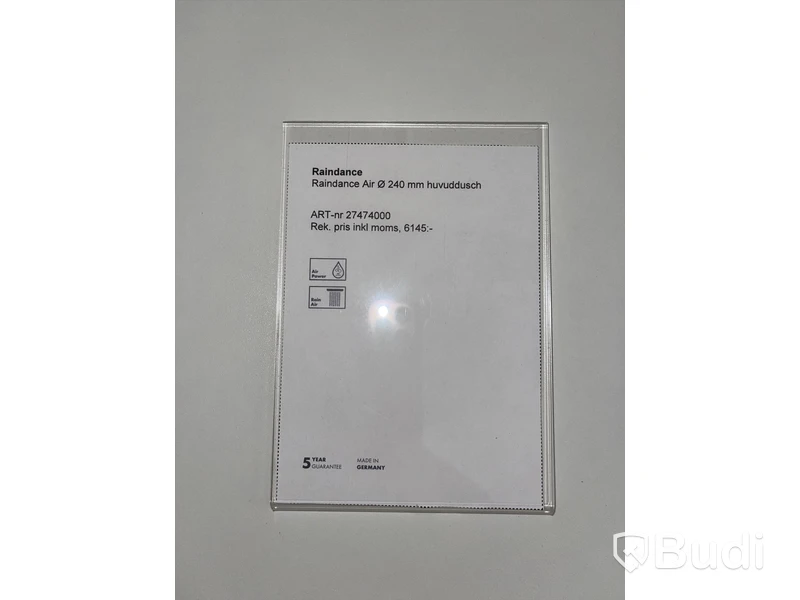 Duschpaket Hansgrohe Raindance Obs! Fd. Utställningsex. Nypris ca 14 000 kr.