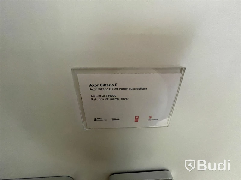 Duschpaket Axor och hansgrohe Obs! Fd. Utställningsex. Nypris ca 15 000 kr.