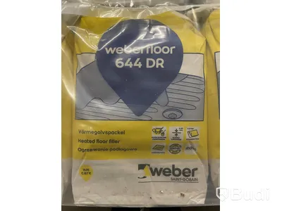 Värmegolvspackel - Weberfloor 644 DR 20kg. OBS! Tillverkningsdatum: 20/09/2022