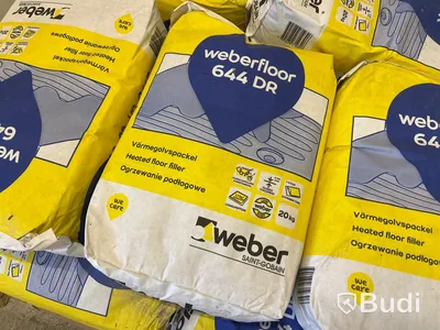 Parti värmegolvspakel - ca 20 st 20kg påsar - OBS kolla tillverkningsdatum, se bild