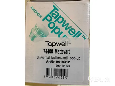 Universal bottenventil öppen Tapwell mattsvart- Nypris ca 800 kr
