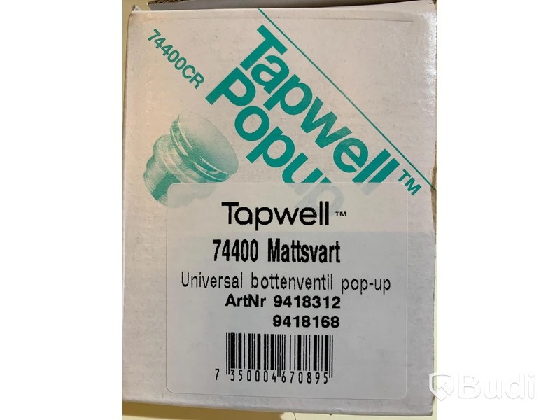Universal bottenventil öppen Tapwell mattsvart- Nypris ca 800 kr