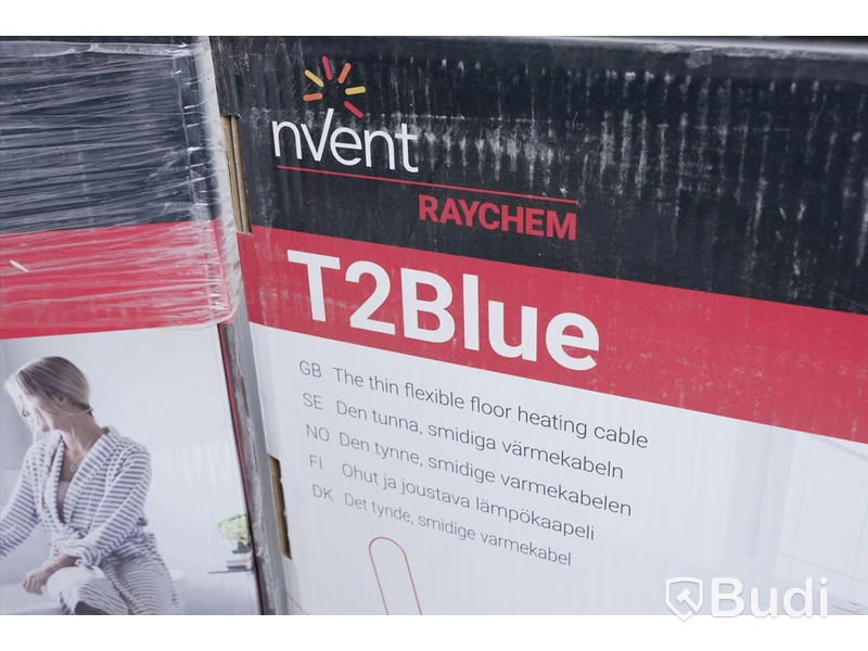 Golvvärmekabel 3 st - Nvent T2Blue-10 60 m 1 st, Nvent T2Blue-10 15 m 2 st.