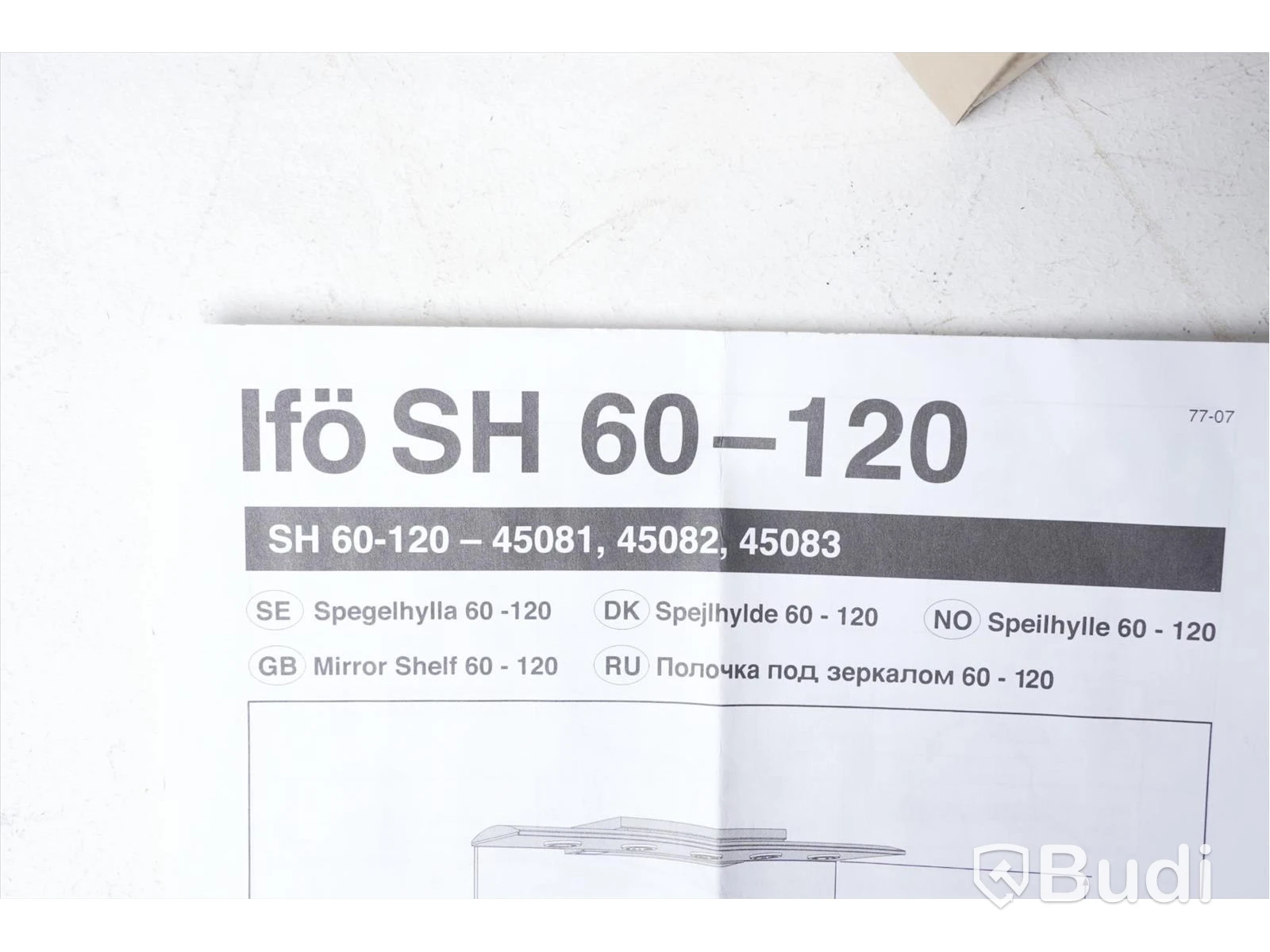 Ljusramp samt spegelhylla - Ifö Option LED 60, Ifö SH 60 - 45081