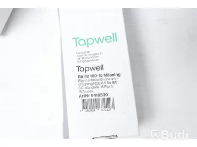 Blandare, blandarbricka samt bottenventil 2 st - Tapwell Mässing