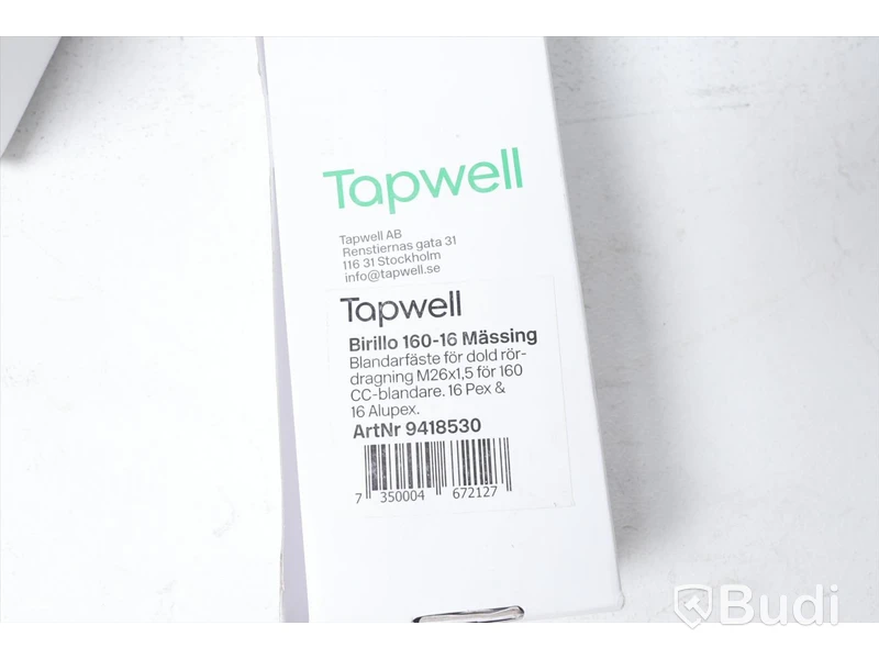 Blandare, blandarbricka samt bottenventil 2 st - Tapwell Mässing