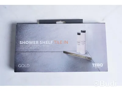 3 st duschhyllor - Tebo Tile In, guld