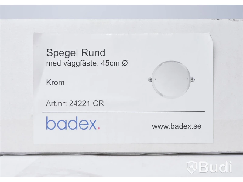 Spegel - Badex Haga rund spegel, krom