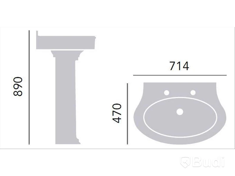 Handfat samt pelare - Heritage Claverton basin PCLW051 samt Heritage Granley Pedestal Tall PGRW10, nypris ca. 5000. OBS! referensbild, blandare ingår ej
