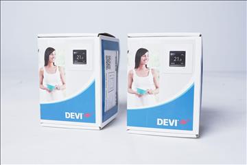 2 st termostat till golvvärmereglering - DEVIreg Touch, polar white