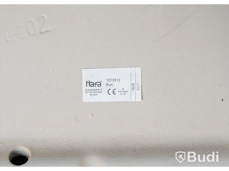 Handfat i porslin - Hafa Purl, vit, OBS! små märken på insidan