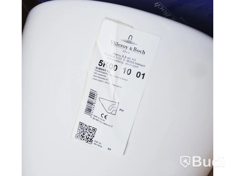 Toalettstol - Villeroy & Boch Subway 2.0 vägghängd WC, vit. Nypris ca. 3500 kr. OBS! toasits ingår ej