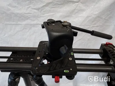 Kamera slider Ifootage Shark Slider S1, Manfrotto huvud, på Benro stativ