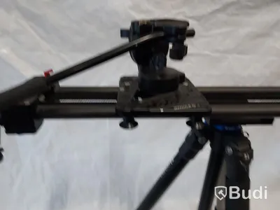 Kamera slider Ifootage Shark Slider S1, Manfrotto huvud, på Benro stativ