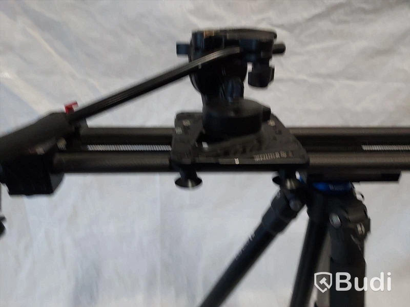Kamera slider Ifootage Shark Slider S1, Manfrotto huvud, på Benro stativ