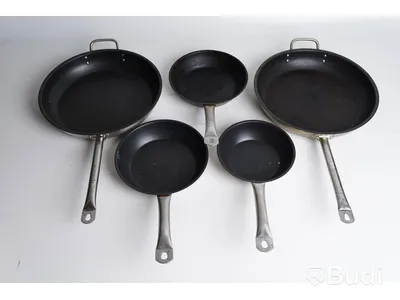 Parti med stekpannor - Patina, Adexa, exxent bla.
