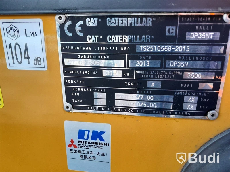 1 st. CAT DP35N, Motviktstruck Diesel