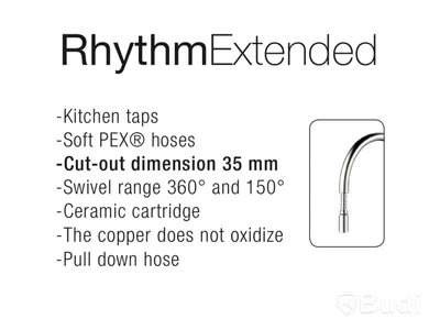 Köksblandare, Nivito Rhythm, RH-170-EX, med utdragbar pip.