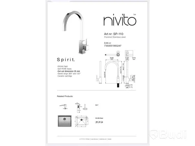 Köksblandare, Nivito Spirit, SP-110