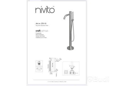 Fristående badkarsblandare, Nivito Craft, CR-10